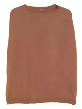 Топ Solange Knit с вырезом-лодочкой Liviana Conti, коричневый