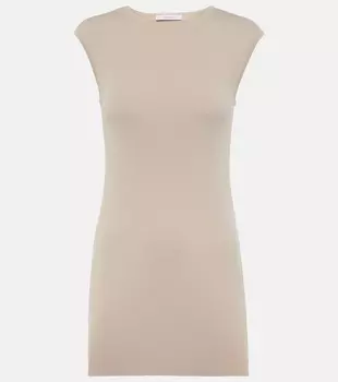 Топ Soldino из джерси в рубчик Max Mara, бежевый