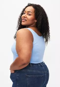 Топ SOLIDE FARBE GRUNDOBERTEIL AUS BAUMWOLLE Zizzi, цвет Mottled Royal Blue