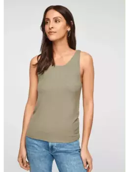 Топ sOliver keine rmellnge, оливковый