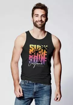 Топ SOMMER SURF CALIFORNIA PALMEN MUSCLE Neverless, цвет schwarz / gelb