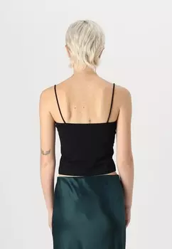 Топ SPAGETTI STRAP SINGLET 2 PACK Gina Tricot, черный