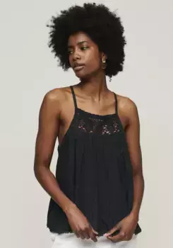 Топ-спагетти Superdry "VINTAGE HALTER CAMI TOP", цвет Eclipse Navy