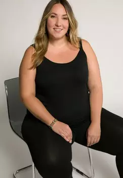 Топ SPAGHETTI Ulla Popken, черный