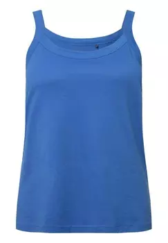 Топ SPAGHETTI Ulla Popken, цвет Mottled Dark Blue