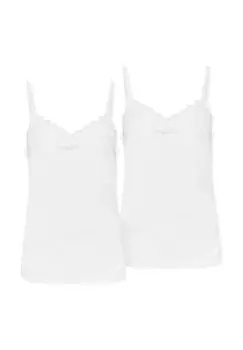 Топ SPAGHETTITRGER MIT 2ER-PACK Sublevel, белый