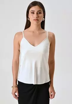 Топ SPALLINE SOTTILI Rinascimento, белый