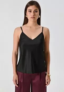 Топ SPALLINE SOTTILI Rinascimento, черный