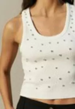 Топ SPARKLE EMBELLISHED Next, белый