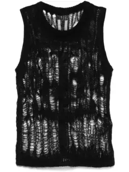 Топ Spider без рукавов Rick Owens, черный