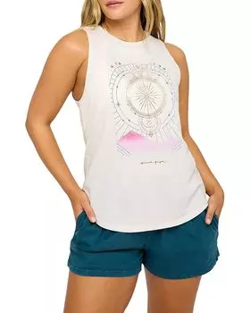 Топ Spiritual Gangster Abundance Jade Muscle Tank, белый