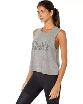 Топ Spiritual Gangster Crop Tank Top, цвет Heather Grey