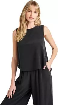 Топ Splendid Alessandra Silk Tank, черный