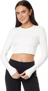 Топ Splits59 Airweight Long Sleeve Crop, белый