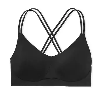 Топ спортивный Victoria's Secret Elevate Strappy-Comfort Sports, черный