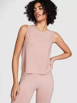Топ спортивный Victoria's Secret Pink Seamless Drapey Muscle, розовый