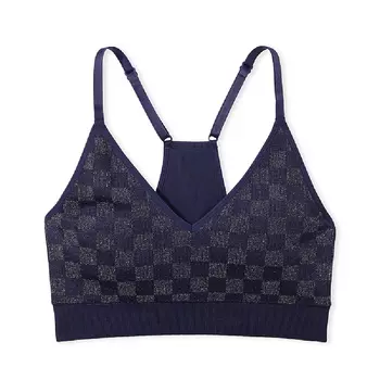 Топ спортивный Victoria's Secret Pink Seamless Lightly Lined, темно-синий