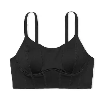 Топ спортивный Victoria's Secret Pink The Wave Ultimate Longline, черный