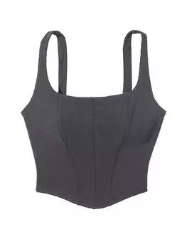 Топ спортивный Victoria's Secret Sandwash Corset Tank, темно-серый