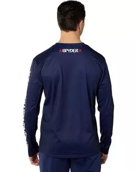 Топ Spyder USA Snow Crew Long Sleeve Top, индиго