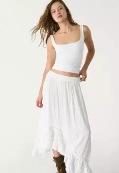 Топ SQUARE-CUT NECKLINE Stradivarius, белый