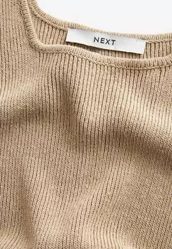 Топ Square Neck Next, коричневый