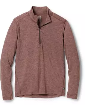 Топ среднего веса с молнией до половины — базовый слой — мужской REI Co-op, фиолетовый