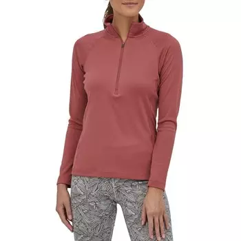 Топ средней плотности Patagonia Capilene с вырезом на молнии — женские, роза