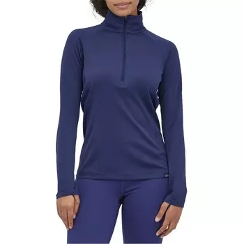 Топ средней плотности Patagonia Capilene с вырезом на молнии - женские, синий