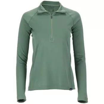 Топ средней плотности Patagonia Capilene с вырезом на молнии - женские, зеленый