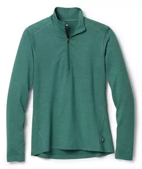 Топ средней плотности с молнией до половины базового слоя — женский REI Co-op, зеленый