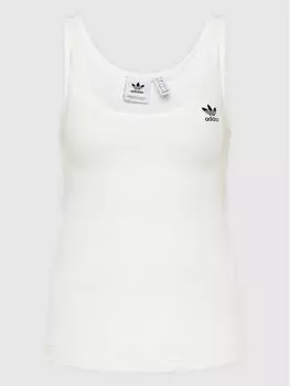 Топ стандартного кроя Adidas, белый