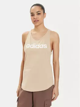 Топ стандартного кроя Adidas, бежевый