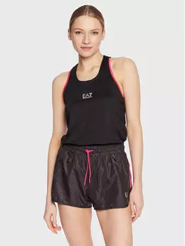 Топ стандартного кроя Ea7 Emporio Armani, черный