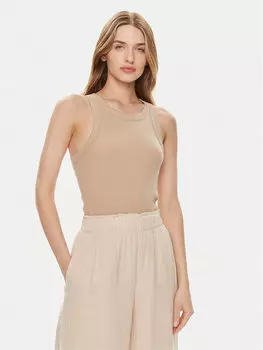 Топ стандартного кроя Gap, бежевый
