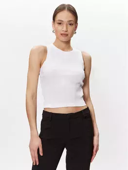 Топ стандартного кроя Gina Tricot, белый