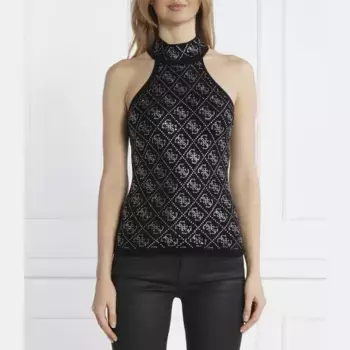 Топ стандартного кроя Guess, черный