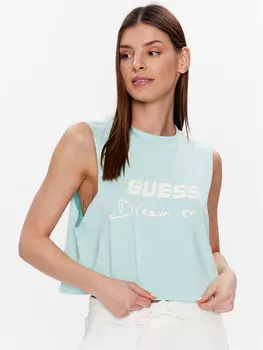 Топ стандартного кроя Guess, синий
