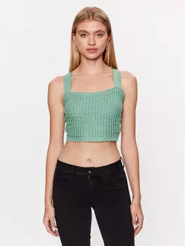 Топ стандартного кроя Guess, зеленый
