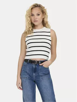 Топ стандартного кроя Only, экрю