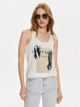 Топ стандартного кроя Only, белый