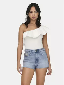 Топ стандартного кроя Only, белый