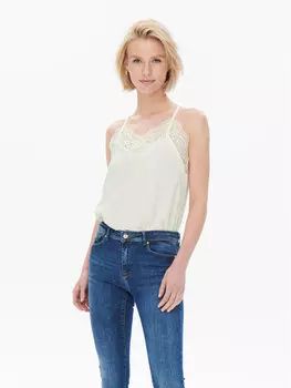 Топ стандартного кроя Only, бежевый