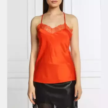 Топ стандартного кроя Patrizia Pepe, оранжевый