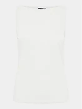 Топ стандартного кроя Pieces, белый