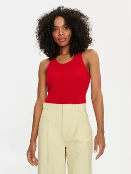 Топ стандартного кроя Pieces, красный