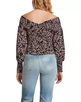 Топ Steve Madden Annabelle Floral Top, черный