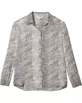 Топ Steve Madden Born To Be Wild "Abstract Animal" Printed Georgette Top, цвет Taupe