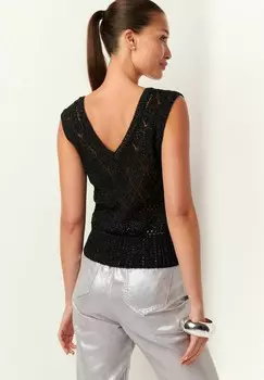 Топ STITCH DETAIL METALLIC TANK REGULAR FIT Next, черный