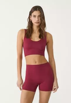 Топ Stradivarius, цвет Mottled Dark Red